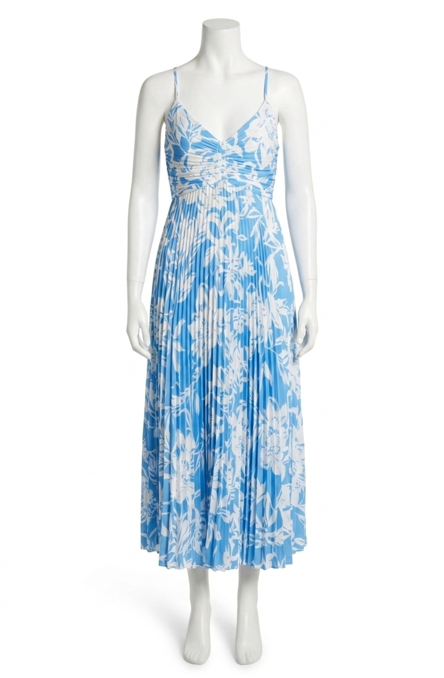 NEW ASTR blythe dress in blue / white floral